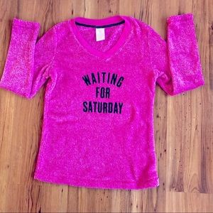 SUPER SOFT Sleepwear Long Sleeve Shirt Small Pink Women’s